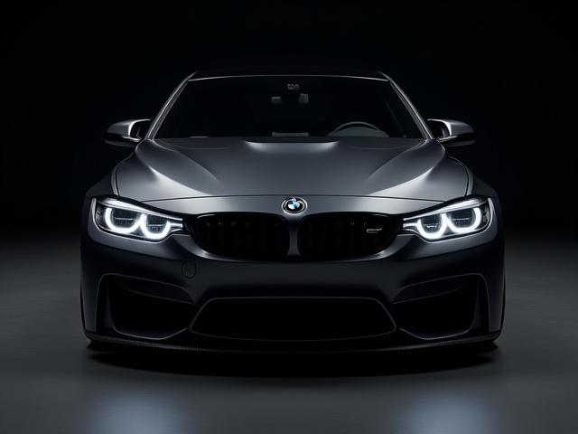 BMW M4 CSL customized with forged carbon fiber kit in a studio setting