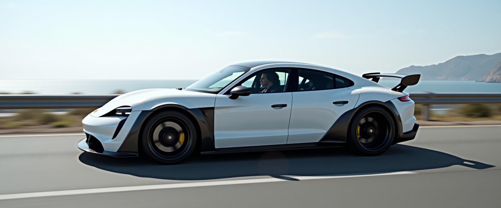 Porsche Taycan with aero efficient carbon body kit