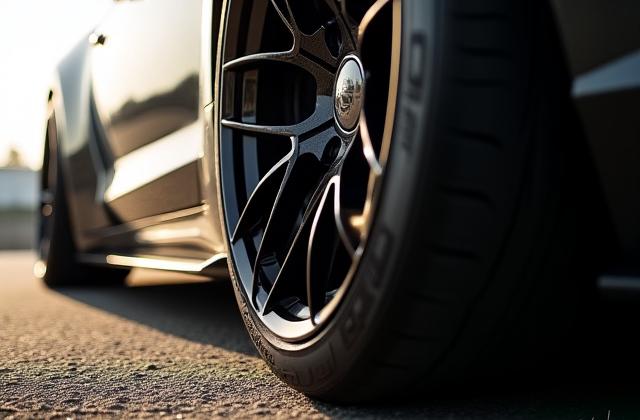 HRE Carbon Barrel wheel on asphalt