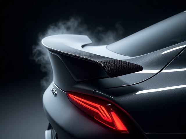 Close up of APR GTC-300 carbon wing on a Toyota Supra